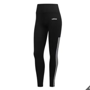 Adidas Climate High Rise Leggings w/ 3 white stripes